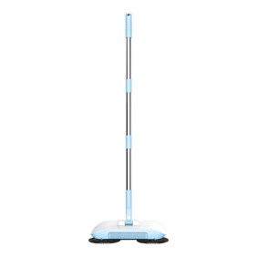 Floor Cleaning Machine Hand Push Sweeper 12.99x6.41Inch Household Lazy Three-In-One Suction Cleaning Machine for Hard Floors