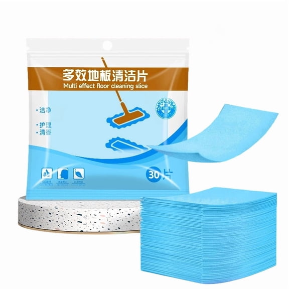Floor Cleaning Sheets 30 Count, Concentrated Multipurpose Dissolving Tablets for Wood Tile Vinyl Floors, Pet Safe No Streak, Blue