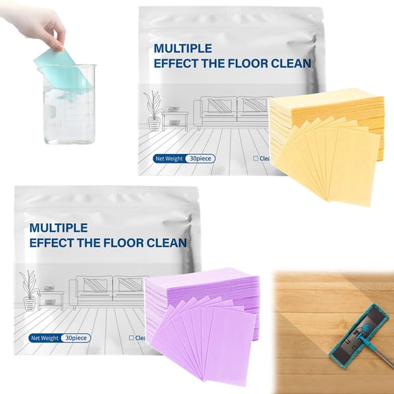 Floor Cleaning Sheets, Multiple Effect The Floor Clean, 2027 New Multi Effect Floor Clean Tablets, Concentrated Cleaner for Hardwood, Tile, Laminate & More