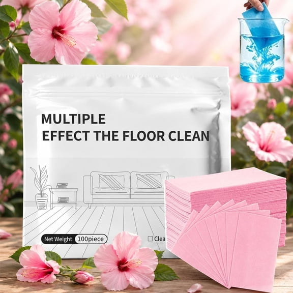 Floor Cleaning Sheets for Mopping, Multi-Effect Floor Cleaner Tablets, Fast Dissolve for Hardwood, Tile & Laminate