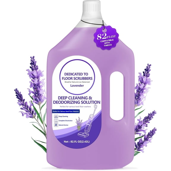 Floor Cleaning Solution Compatible with 82 FL OZ Lavender Floor Cleaner Rich, Long-lasting Fragrance, For All Cordless Wet/Dry Vacuum Mop Cleaner & Robot Vacuums with Mopping
