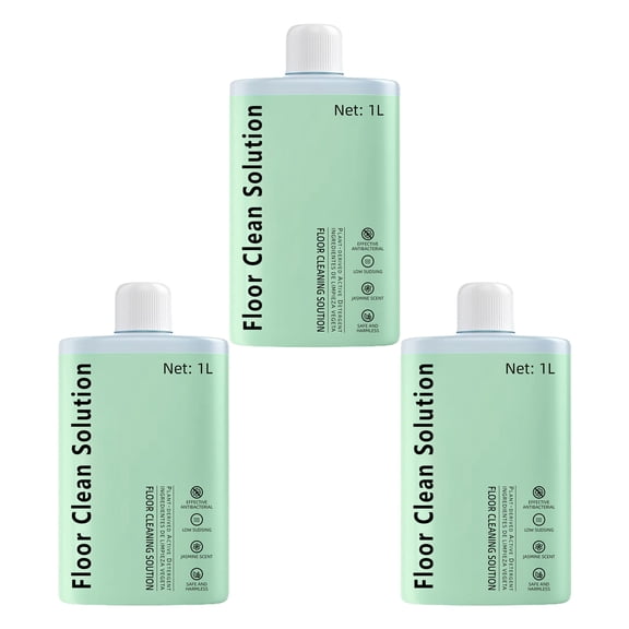 Floor Cleaning Solution Compatible with Roborock Robot Mops, 1L (33.8 fl.oz) Plant-Based Multi-Surface Cleaner for All Roborock Models S8/S7/Q Revo/Dyad Series, Jasmine Scent, Safe for Pets & Kids