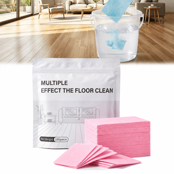 Floor Cleaning Tablets, 100 Count Multi Surface Floor Cleaner for Mopping, Fast Dissolving Cleaner for Hardwood, Tile, Laminate and Vinyl Floors