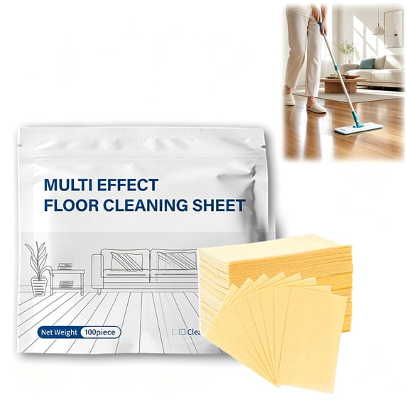 Floor Cleaning Tablets, Concentrated Multi Effect Floor Cleanser for Tile Hardwood Laminate Floors, 100 Pcs Pack.(Yellow)