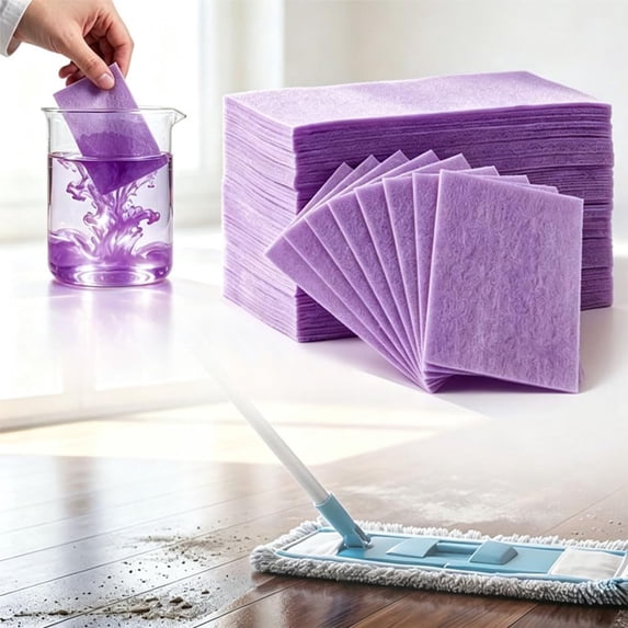 Floor Cleaning Tablets, Concentrated Soluble Dry Cleaning Sheets Multi-Effect Portable Mopping Solution for Home Tiles Hardwood Marble