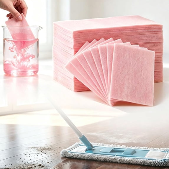 Floor Cleaning Tablets, Concentrated Soluble Dry Cleaning Sheets Multi-Effect Portable Mopping Solution for Home Tiles Hardwood Marble