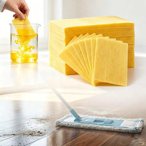Floor Cleaning Tablets, Concentrated Soluble Dry Cleaning Sheets Multi-Effect Portable Mopping Solution for Home Tiles Hardwood Marble