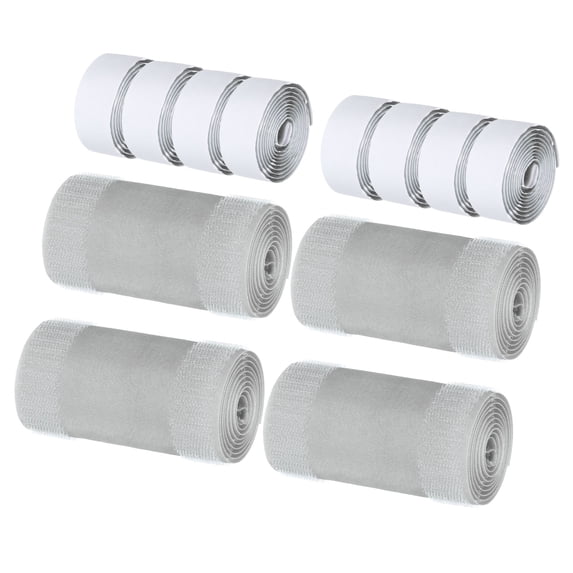 Floor Cord Cover 3.28 Ft x 3.94" Grip Floor Cable Protector Management with Adhesive Backing Grey 4Pcs