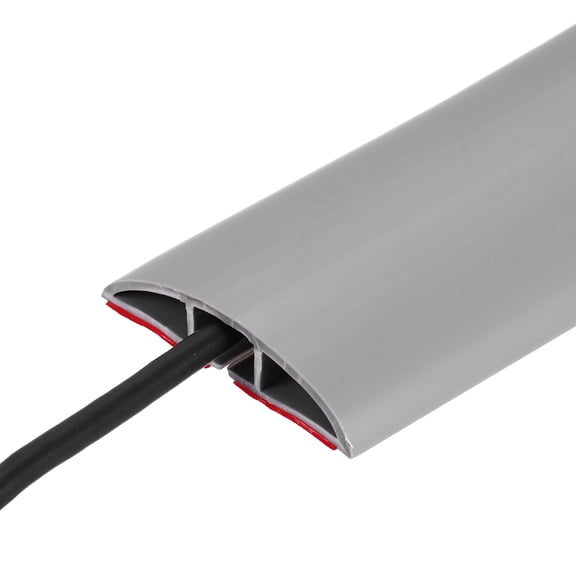Floor Cord Cover 4ft, Extension Cord Hider for Floor Cable Management 0.47" W x 0.24" H, Grey