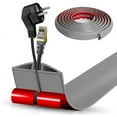 thumbnail image 1 of Floor Cord Cover Cable Cavity Self Adhesive Cord Hider Floor 10FT Floor Cable Management Power Cord Protector Gray, 1 of 9
