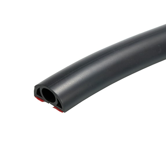 Floor Cord Cover Cable Protectors 0.35" W x 0.28" H 3.3ft Black Self Adhesive Cable Management for Home Office