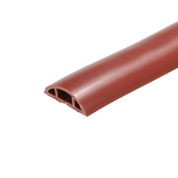Floor Cord Cover Cable Protectors 0.4" W x 0.28" H 10ft Red Self Adhesive Cable Management for Home Office