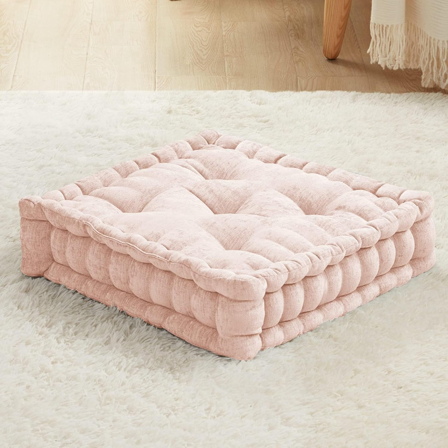 Floor Cushions for Adults, Large Pillows Seating for Meditation, Square ...