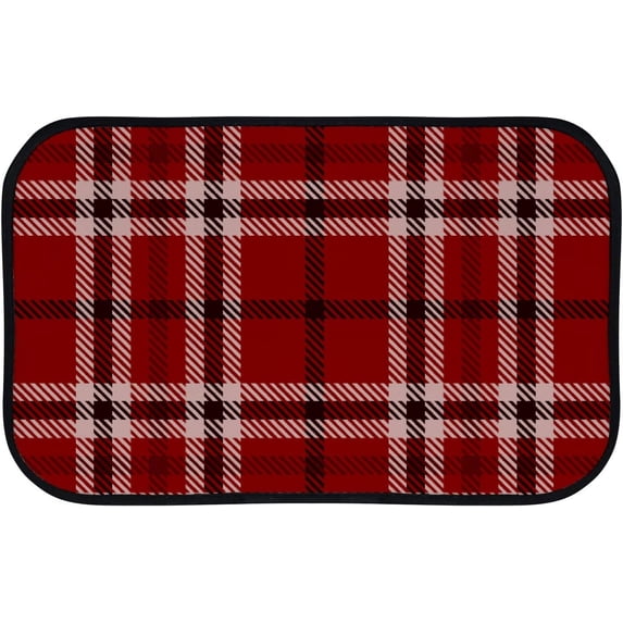 Floor Door Mats Bath Rugs Checkered Plaid , Entry Rug Non-Slip Washable Indoor Door Mat, Small Oriental Accent Throw Rug for Bedroom Kitchen Entryway Bathroom 36x24in Carpet Runner
