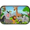 thumbnail image 1 of Floor Door Mats Bath Rugs Wild Animals in The Jungle Bathroom Carpet Non-Slip Absorbent for Entryway Indoor 31x20in Carpet Runner, 1 of 7