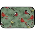 thumbnail image 1 of Floor Door Mats Bath Rugs Winter Forest Green Colorful Bird Bathroom Carpet Non-Slip Absorbent for Entryway Indoor 36x24in Carpet Runner, 1 of 7