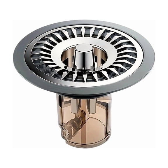 Floor Drain Strainer, Silver Anti-Clog Odor Resistant, 1 Pack Universal Replacement Inner Core for 3.0 to 4.0 Inch Standard Drain Openings, Suitable for Bathroom Kitchen Shower Room Sink Floor Drain