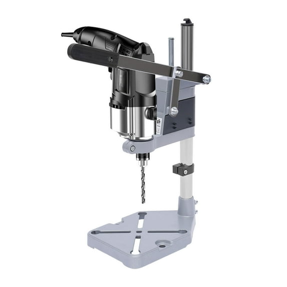 Floor Drill Press Stand Adjustable Hand Drill Press Bench Stand DIY Workbench Pillar Clamp Drilling Tool Aluminium Alloy
