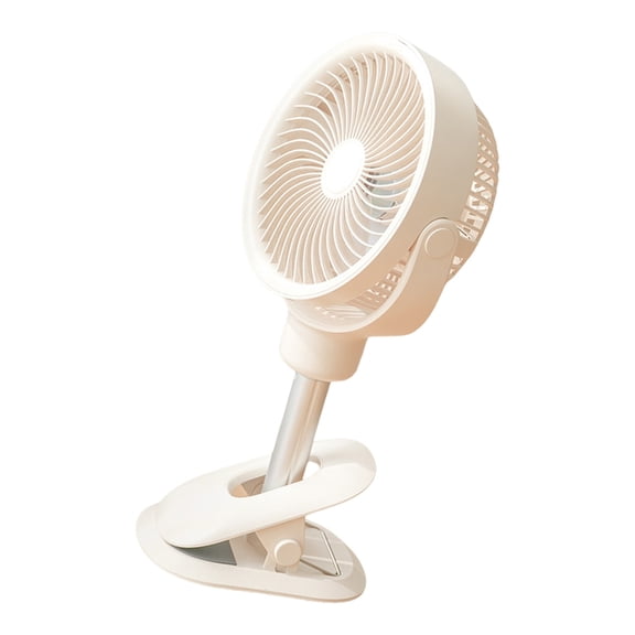 Floor Fan with Adjustable Height and LED Light USB Rechargeable Oscillating Clip On Table Fan Portable Dorm Room Fan