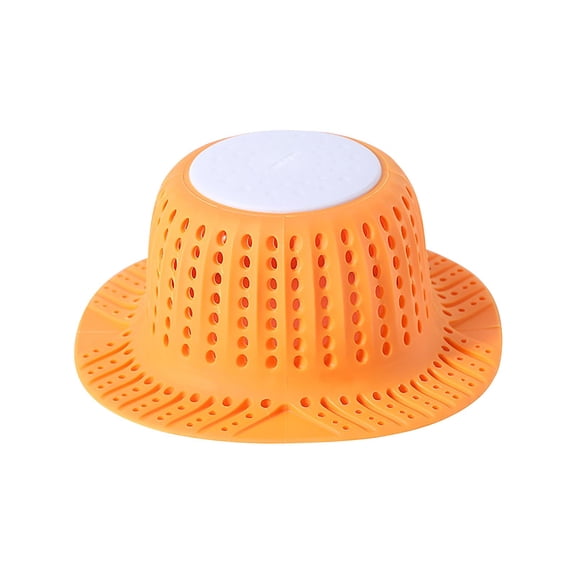 Floor Filter, Drainage Hair Clogging Blocker, for Home Kitchen Bathroom Bathtub, Orange