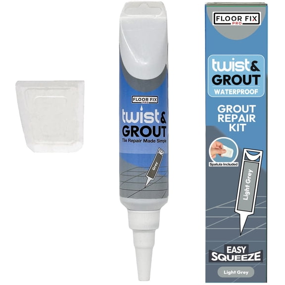 Floor-Fix Pro Twist & Grout Premixed Tile Grout Repair Kit, Light Gray