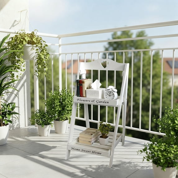 Floor Flower Rack Plant Stand Storage Shelf, Multi-Tier Organizer Decorative Indoor Outdoor Display, Suitable for Living Room Balcony Garden Use