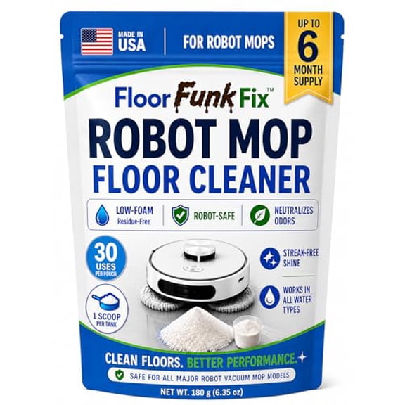 Floor Funk Fix Low-Foam Robot Vacuum Mop Floor Cleaning Solution Powder