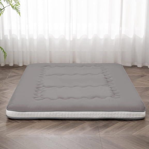 Floor Futon Mattress Extra Thick Folding Roll Up Bed Topper Mat for Guest,Lounger and Tavel