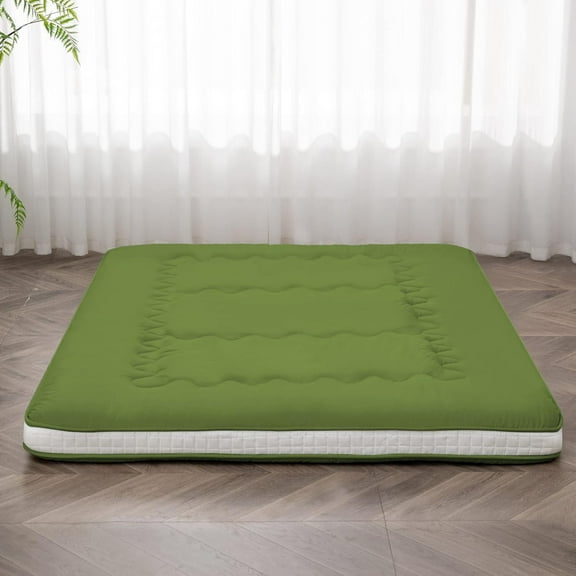 Floor Futon Mattress Extra Thick Folding Roll Up Bed Topper Mat for Guest,Lounger and Tavel