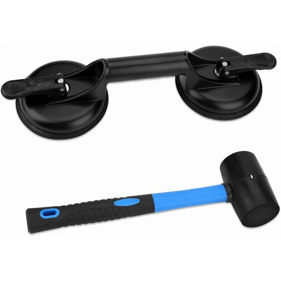 Floor Gap Fixer Tool for Laminate Floor Gap Repair Include Suction Cup and Mallet (Can't use on scraped surface floor)