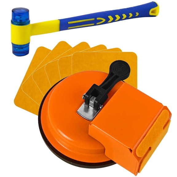 Floor Gap Fixer Tools with Suction Cup, Rubber Mallet Hammer, 6 PCS Sticky Pad, Floor Repair Suction Plank Grabber for Closing Gaps in Laminate Floors, Vinyl Plank, Hardwood, Tile