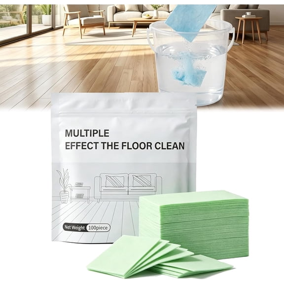 Floor Glow 4 in 1 Cleaning Sheets 100 Piece Water Soluble Multi Surface Floor Cleaner Sheets for Home Floor Mopping