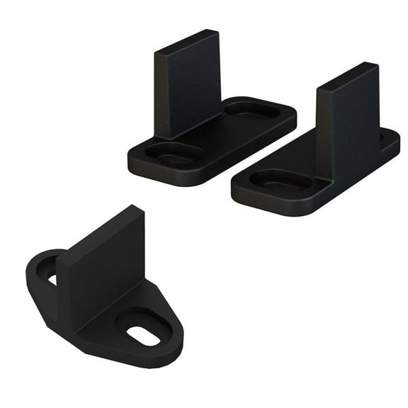 Floor Guide Set for Sliding Door Sets, Black Plastic by Stone Harbor Hardware