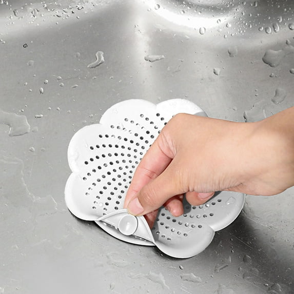 Floor Gutter Cover Filter Mat, Silica Material, Soft Flexible, Strong Suction, Fine Mesh Catches Hair Debris, Prevents Blockage, Easy to Clean, Suitable for Kitchen Bathroom Laundry Room