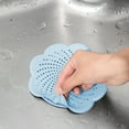 thumbnail image 1 of Floor Gutter Cover Mat | Soft Silicone Drain Protector | Anti-Clog Suction Mesh | Modern Non-Slip Shower Sink Strainer | 14.5 cm Diameter | Includes 1 | White Gray Blue Pink, 1 of 6