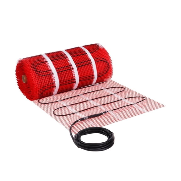 Floor Heating Mat 100 Sq Ft, Electric Radiant Floor Warming System with Thermostat