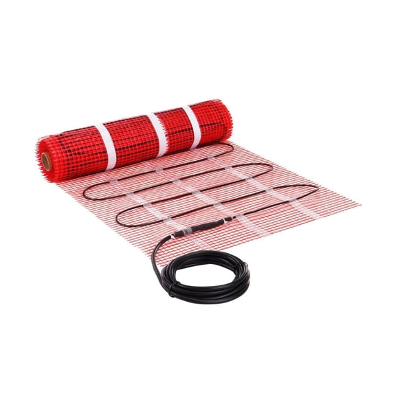 Floor Heating Mat 30 Sq Ft, Electric In-Floor Heating System with Thermostat & Monitor
