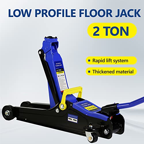 Floor Jack, 2 Ton Low Profile Floor Jack,with Storage Bag Hydraulic