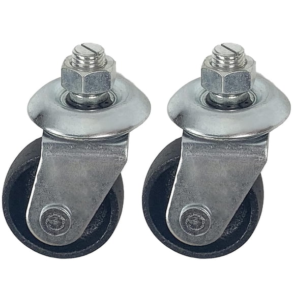 Floor Jack Casters for 4 Ton Floor Jack, Cast Iron Caster Wheels, Floor Jack Replacement Parts, Pack of 2 (16mm Stem)
