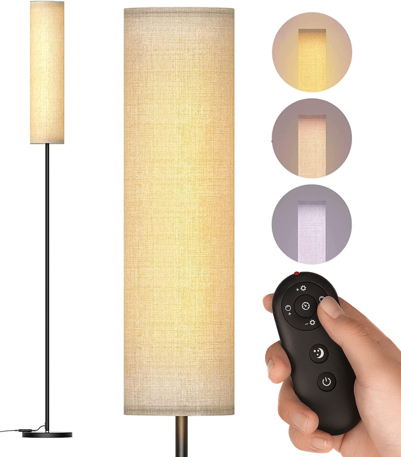 Floor Lamp for Bedroom Living Room Office with Remote Control Modern ...