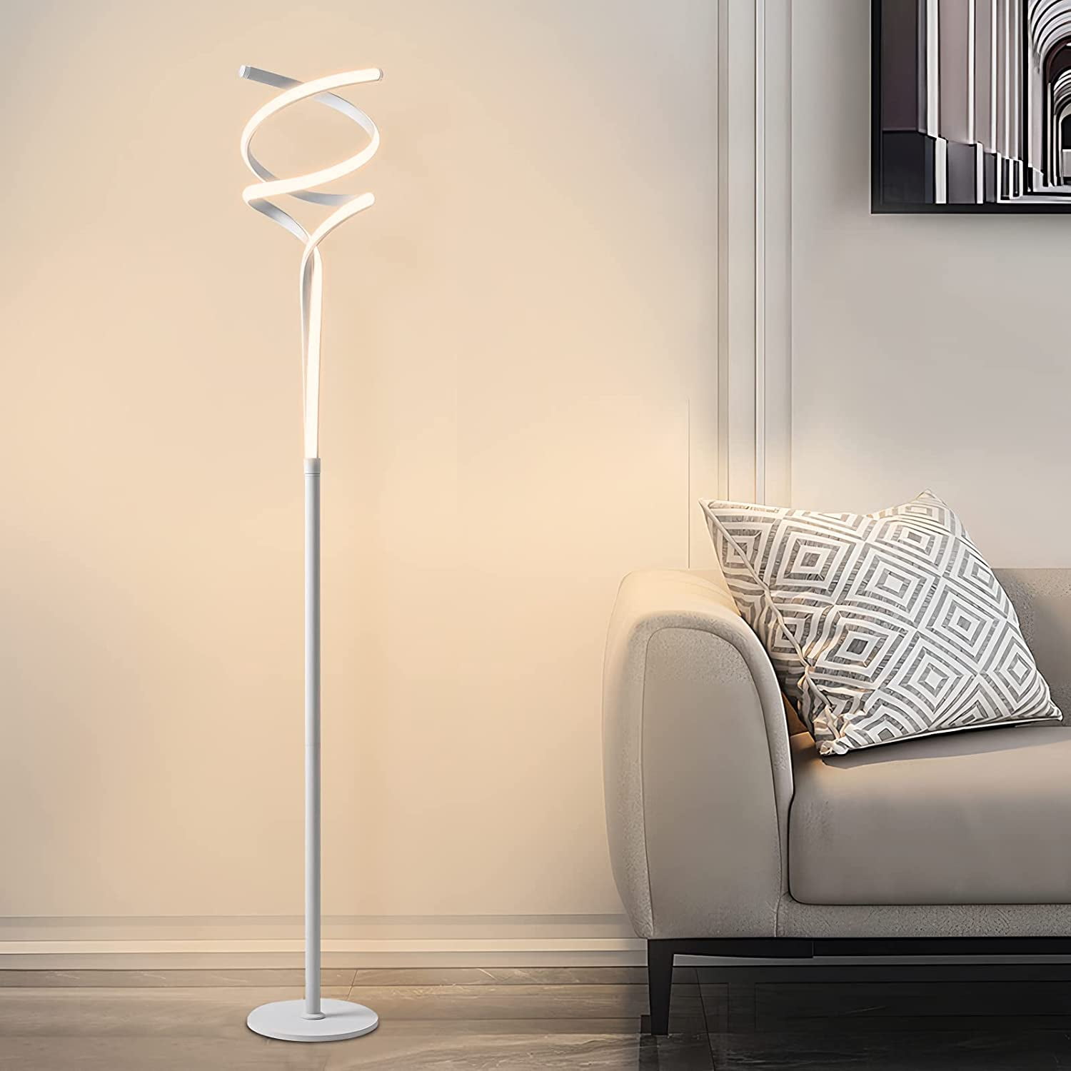 Floor Lamp, LED Modern Floor Lamps for Living Room, 40W-2500LM Lamp for ...
