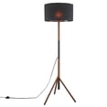 thumbnail image 1 of Floor Lamp Light, Black Brown Walnut, Wood, Modern Contemporary, Mid Century Living Kitchen Cafe Bistro Restaurant Hospitality, 1 of 10