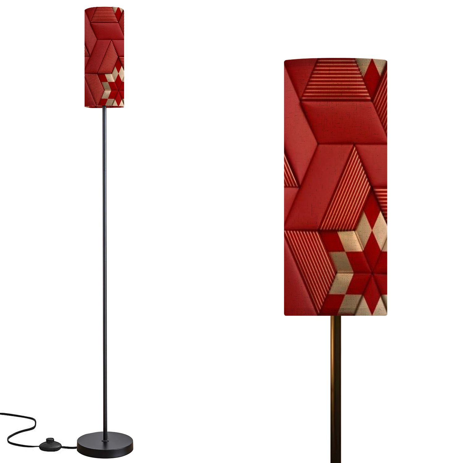 Floor Lamp for Living Room with 3 Color Temperature 3d seamless ...