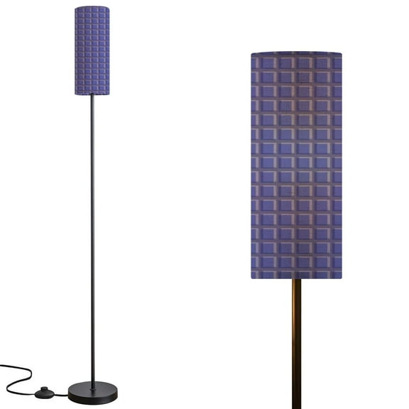 Floor Lamp for Living Room Bedroom Office with 3 Color Temperature LED Bulb Retro abstract grid mosaic seamless pattern Modern Standing Lamp, Dimmable Corner Floor Lamp with Remote