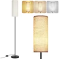 thumbnail image 1 of Floor Lamp for Living Room, Modern Standing Lamps with Lampshade, Minimalist Tall Lamp with Foot Switch for Living Room, Bedroom, Kids Room, Office(Bulb Not Included), Beige, 1 of 1