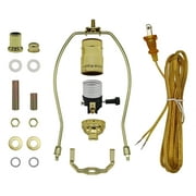 Floor Lamp Making Kit - Repair or Rewire Lamps with All Premium Essential Parts, 10 Inch Harp and Extra Long 12 Foot Cord Included (Gold)
