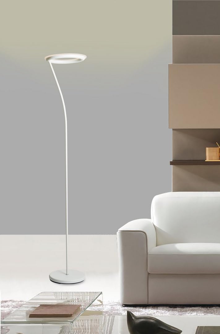 Floor Lamp,Modern Home Decor Floor Lamp with Frosted White Halo Design