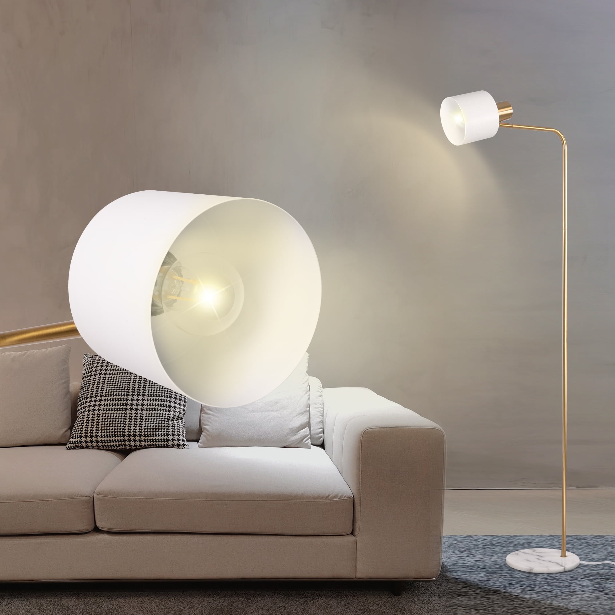 Floor Lamp Modern Standing Floor Lamps with 8W LED Bulb, Foot Switch