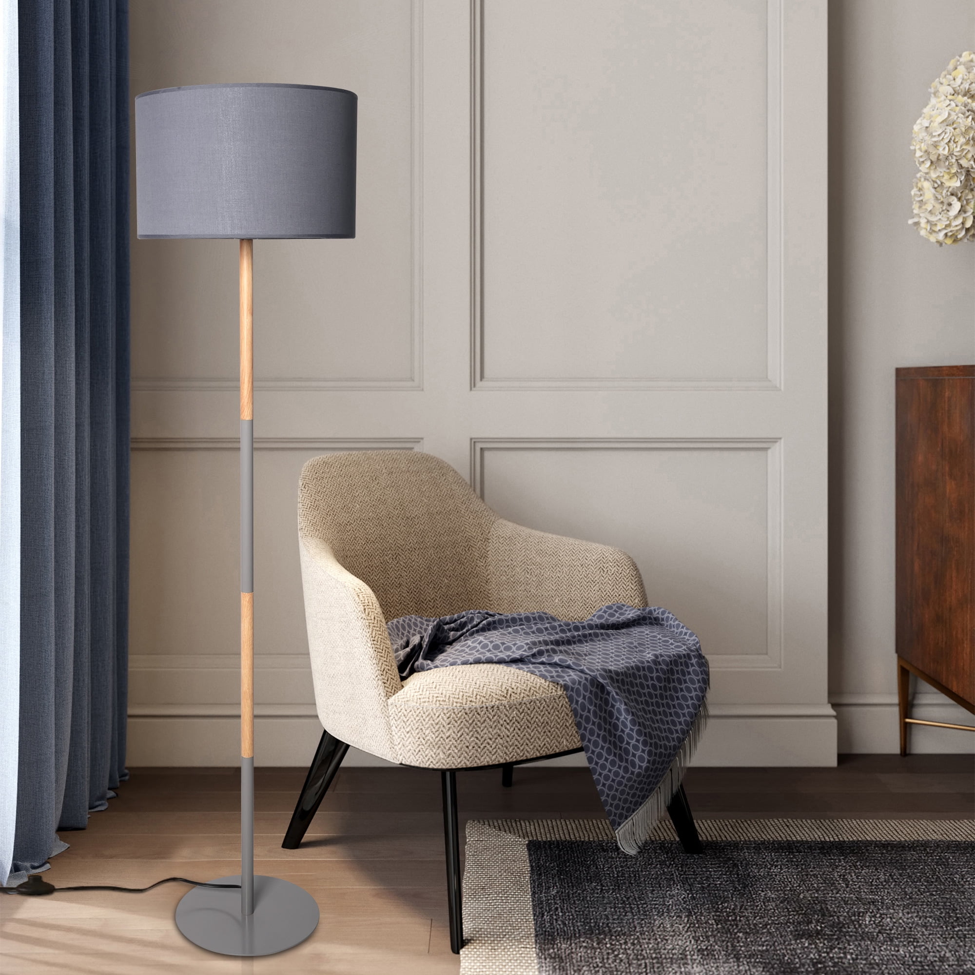 Floor Lamp Modern Standing Floor Lamps with 8W LED Bulb, Foot Switch