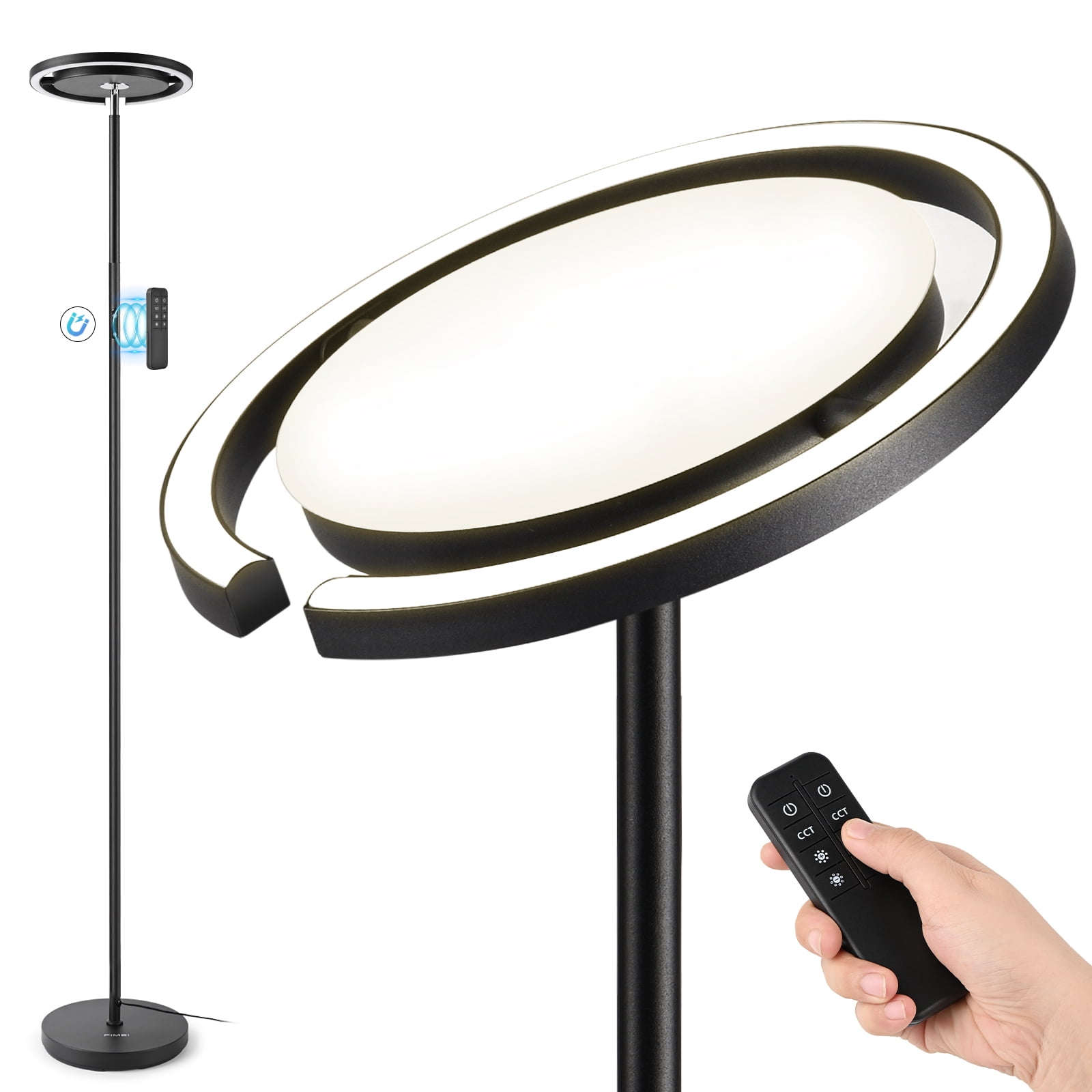 Floor Lamp Remote Control Upward Inner Ring FIMEI Modern LED Floor Lamp